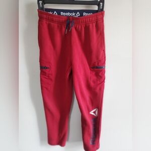 Reebok Kids Red Sweatpants with Logo
